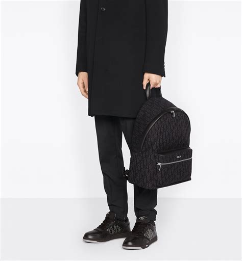 Rider Rucksack Dior Oblique Jacquard in Schwarz 